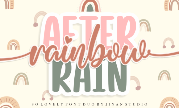 Rainbow After Rain Font - Featured Image