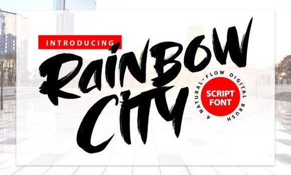 Rainbow City Font Fonts Free Download Rainbow City Font - Featured Image
