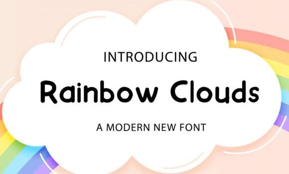 Rainbow Clouds Font - Featured Image