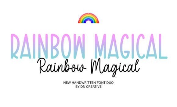 Rainbow Magical Duo Font - Featured Image