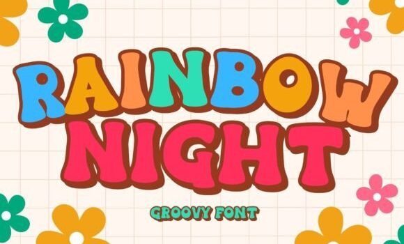 Rainbow Night Font Fonts Free Download Rainbow Night Font - Featured Image