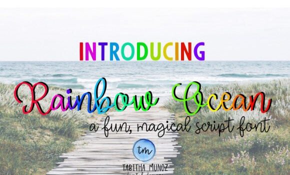 Rainbow Ocean Font Fonts Free Download Rainbow Ocean Font - Featured Image