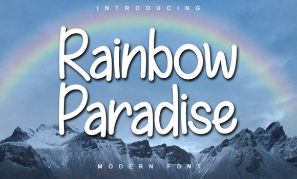 Rainbow Paradise Font Fonts Free Download Rainbow Paradise Font - Featured Image