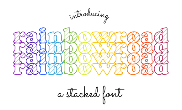Rainbow Road Font - Featured Image