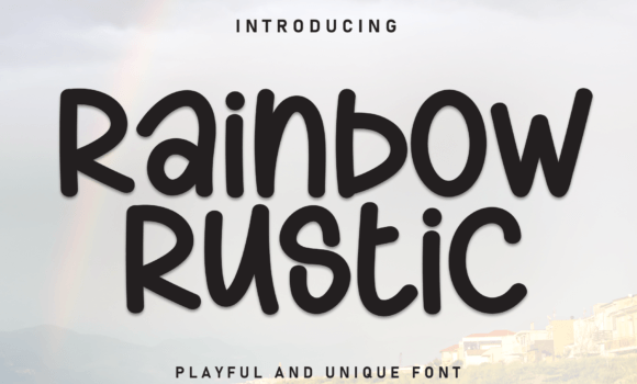 Rainbow Rustic Font - Featured Image