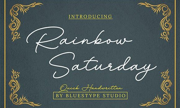 Rainbow Saturday Font - Featured Image
