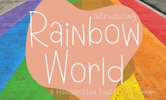 Rainbow World Font Fonts Free Download Rainbow World Font - Featured Image