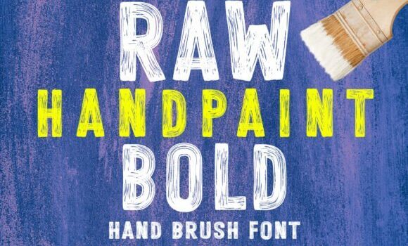 Raw Hand Paint Bold Font - Featured Image