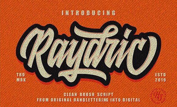 Raydric Script + Shadow Outline Font - Featured Image