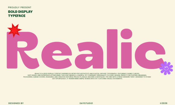 Realic Font Fonts Free Download Realic Font - Featured Image