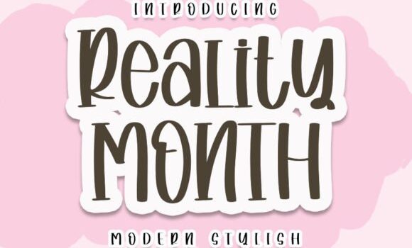 Reality Month Font Fonts Free Download Reality Month Font - Featured Image