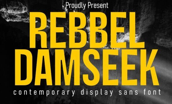 Rebbel Damseek Font - Featured Image