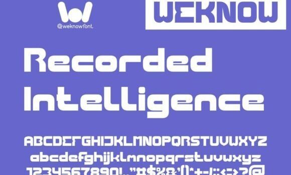 Recorded Intelligence Font - Featured Image