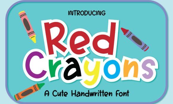 Red Crayons Font - Featured Image