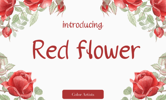Red Flower Font - Featured Image