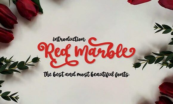 Red Marble Font - Featured Image