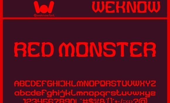 Red Monster Font - Featured Image