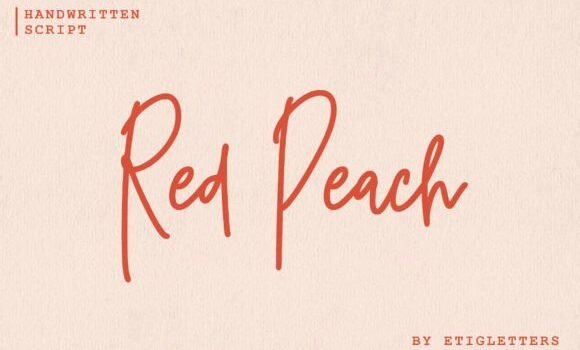 Red Peach Font - Featured Image