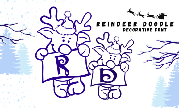 Reindeer Doodle Font - Featured Image
