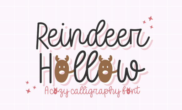 Reindeer Hollow Font - Featured Image