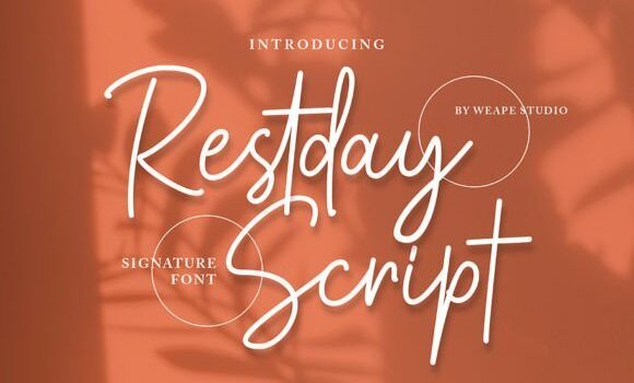 Restday Signature Script Font - Featured Image