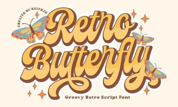 Retro Butterfly Font Fonts Free Download Retro Butterfly Font - Featured Image