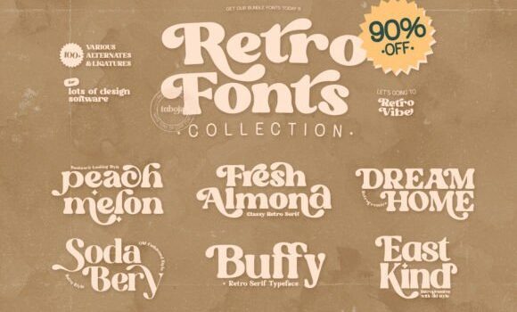 Retro Fonts Collection Font Fonts Free Download Retro Fonts Collection Font - Featured Image