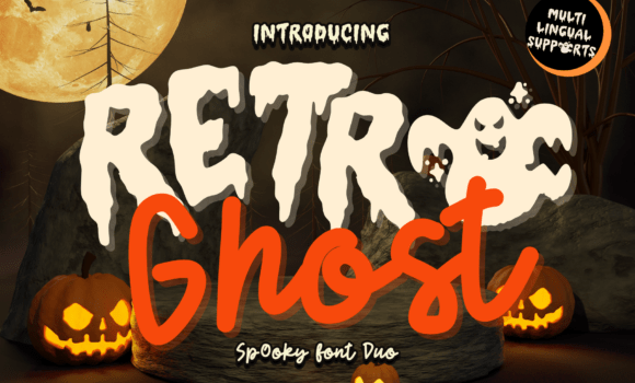 Retro Ghost Duo Font Font Fonts Free Download