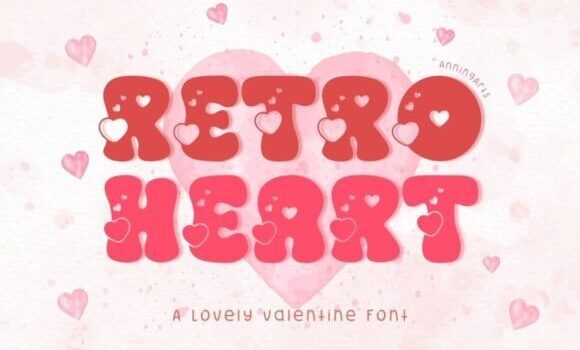 Retro Heart Font - Featured Image