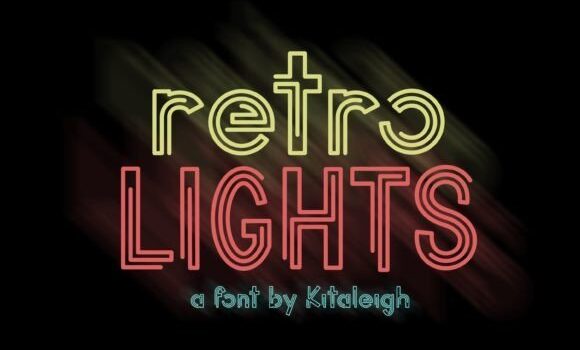 Retro Lights Font - Featured Image