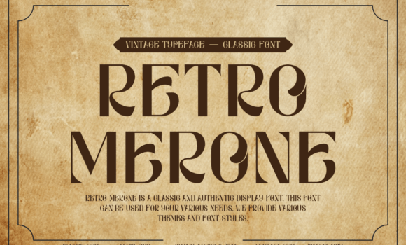 Retro Merone Font - Featured Image