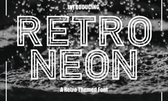 Retro Neon Font - Featured Image