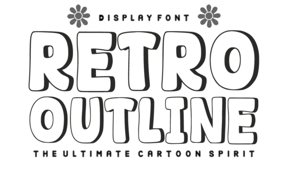 Retro Outline Font - Featured Image