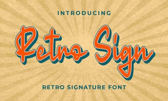 Retro Sign Font - Featured Image