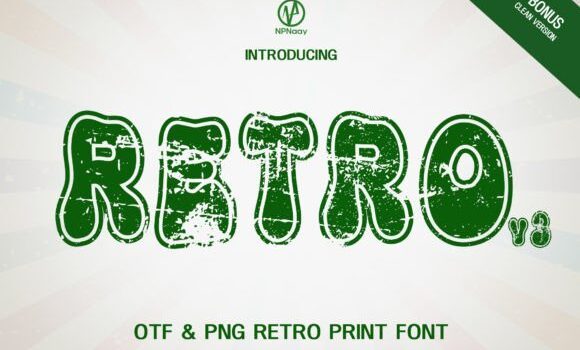 Retro V3 Font Fonts Free Download Retro V3 Font - Featured Image