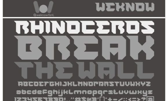 Rhinoceros Break the Wall Font Fonts Free Download Rhinoceros Break the Wall Font - Featured Image