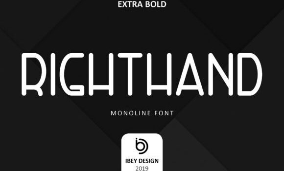 Right Hand Extra Bold Font - Featured Image