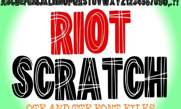 Riot Scratch Font - Featured Image