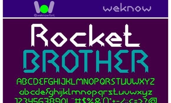 Rocket Brother Font - Featured Image