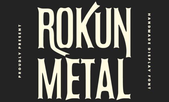 Rokun Metal Font - Featured Image