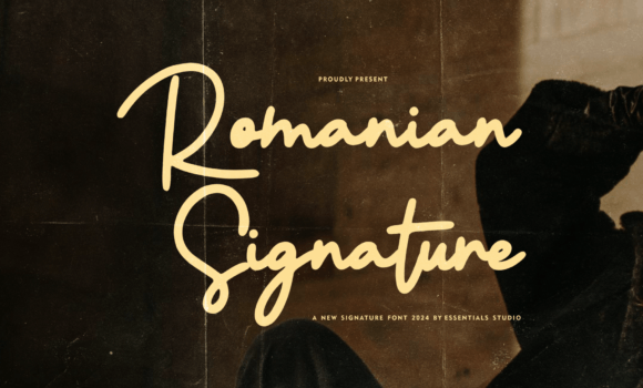 Romanian Signature Font - Featured Image