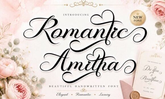 Romantic Amitha Font - Featured Image