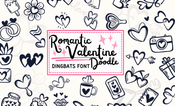 Romantic Valentine Doodle Font - Featured Image