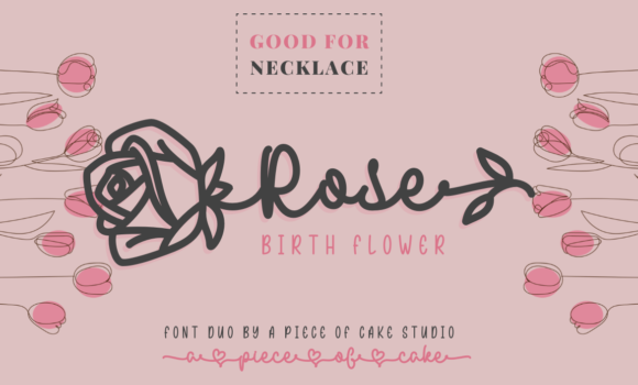 Rose Birth Flower Duo Font - Featured Image