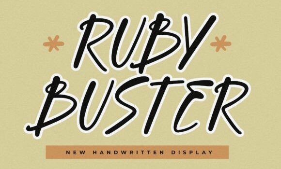 Ruby Buster Font Fonts Free Download Ruby Buster Font - Featured Image