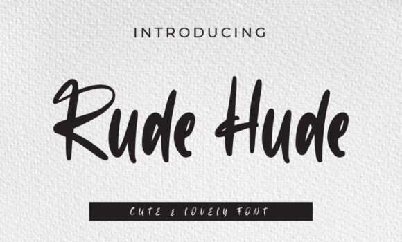 Rude Hude Font Fonts Free Download Rude Hude Font - Featured Image