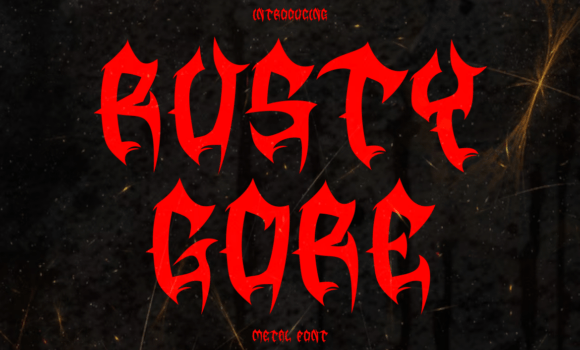Rusty Gore Font - Featured Image