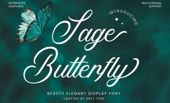 Sage Butterfly Font Fonts Free Download Sage Butterfly Font - Featured Image
