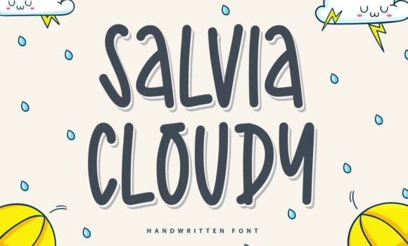 Salvia Cloudy Font Fonts Free Download Salvia Cloudy Font - Featured Image