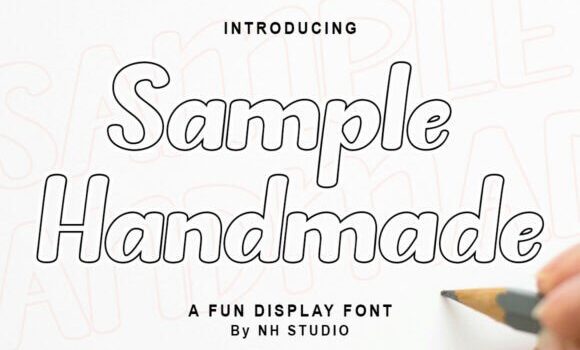 Sample Handmade Outline Font Fonts Free Download Sample Handmade Outline Font - Featured Image